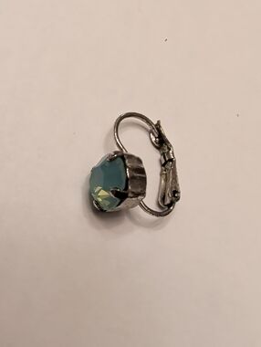 Sabika Teal Crystal Lever-Back Single Earring